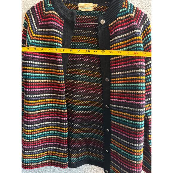 Vintage Lady Vanderbilt Wool Rainbow Knit Sweater - No Size - Picture 7 of 7